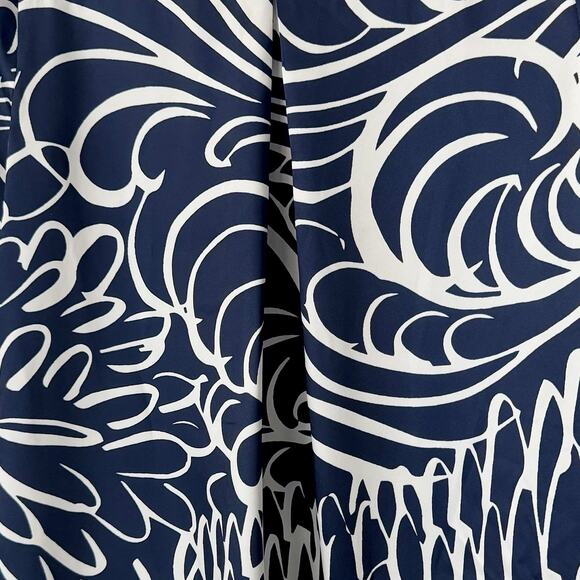 STAUD Parke Top Navy Citrus Lemon Print Shirt XS Bold Graphic Print Dopamine NWT - Picture 10 of 14